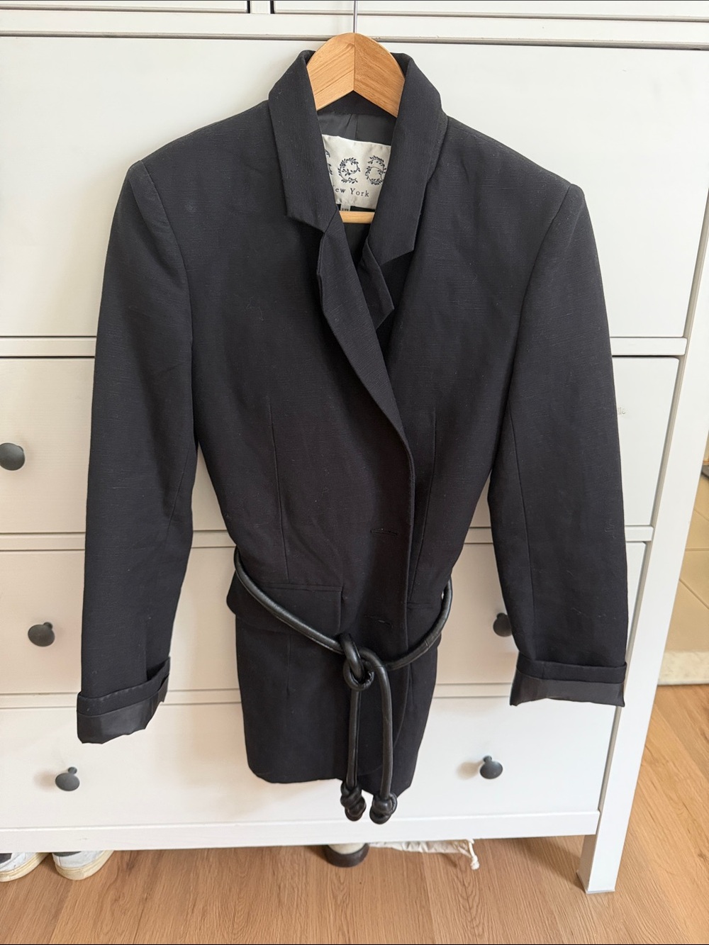 SEA New York - Linen Black Women's Belted Jacket